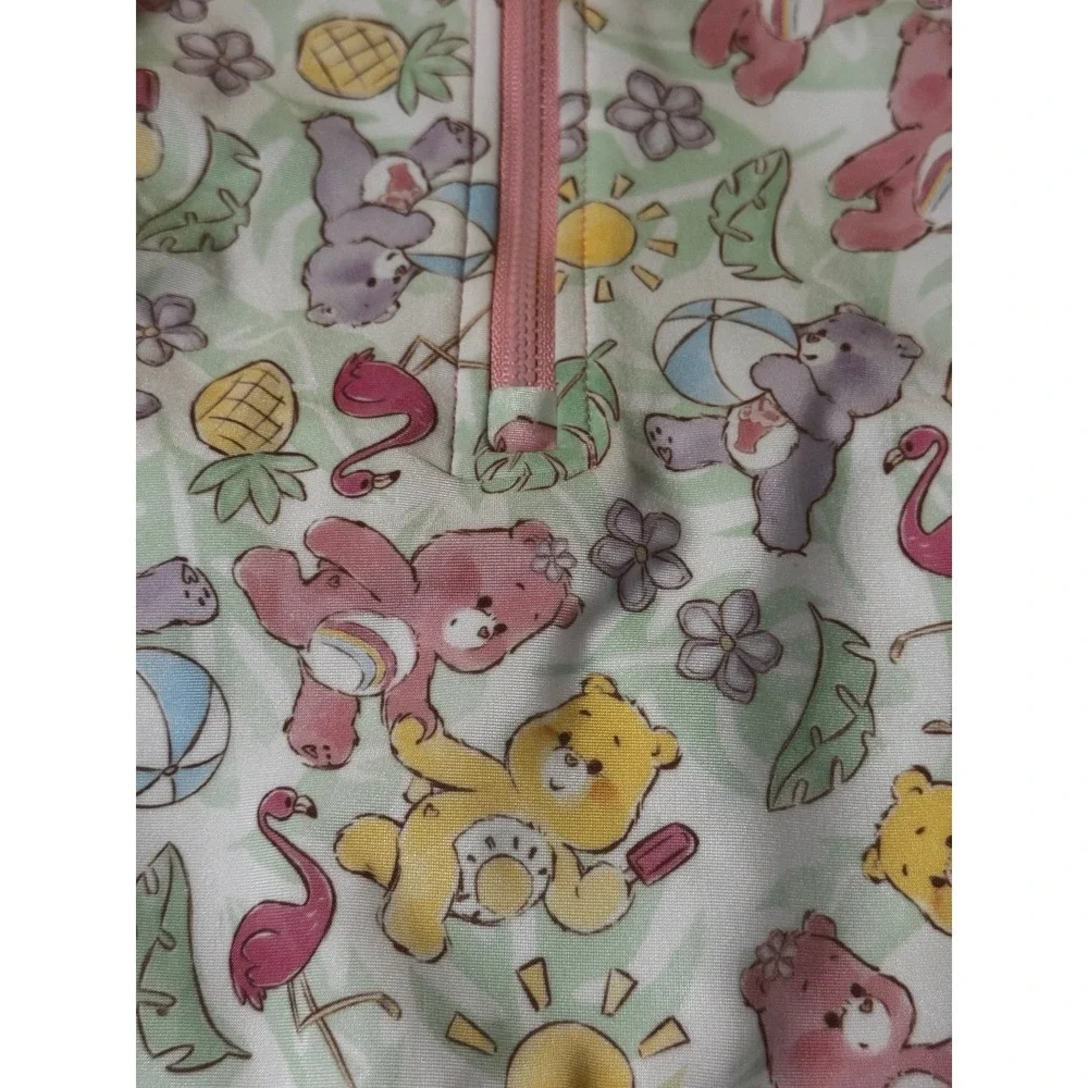 Care Bears Baby Girls Rash Guard Swimsuit‎ One Piece Ruffle Pink 3-6 Months